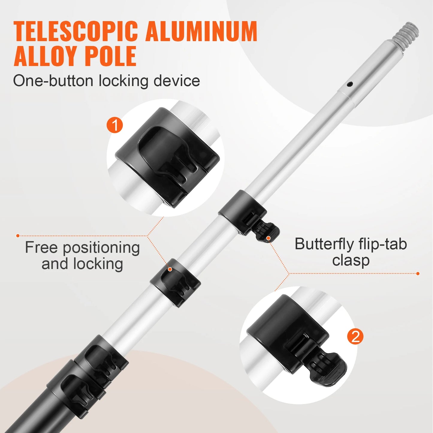 SucceBuy Telescopic Extendable Pole Saw Pruner With Aluminum Handle