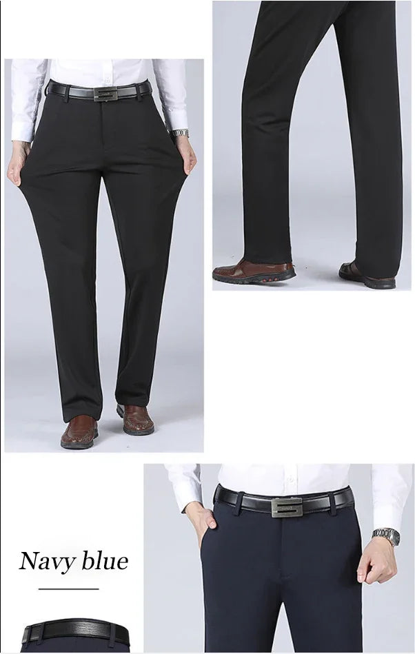 ENWEIGE Men Suit Pants Business Casual Trousers