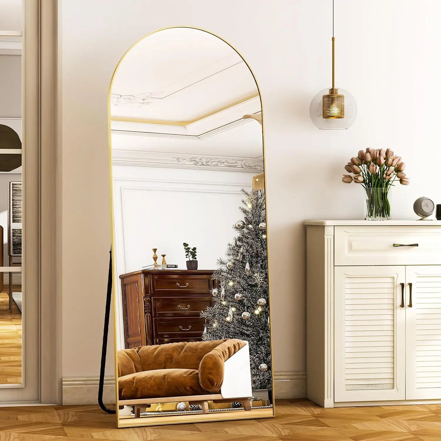 HARRITPURE Aluminum Alloy Frame Living Room Mirror