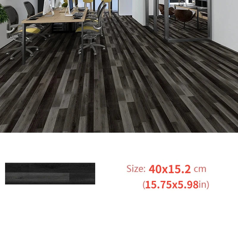 PVC Wood Grain Floor Sticker Set Self-Adhesive Waterproof