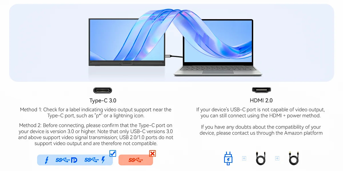 VEOUT Portable 1080P IPS USB HDMI External Second Screen Monitor