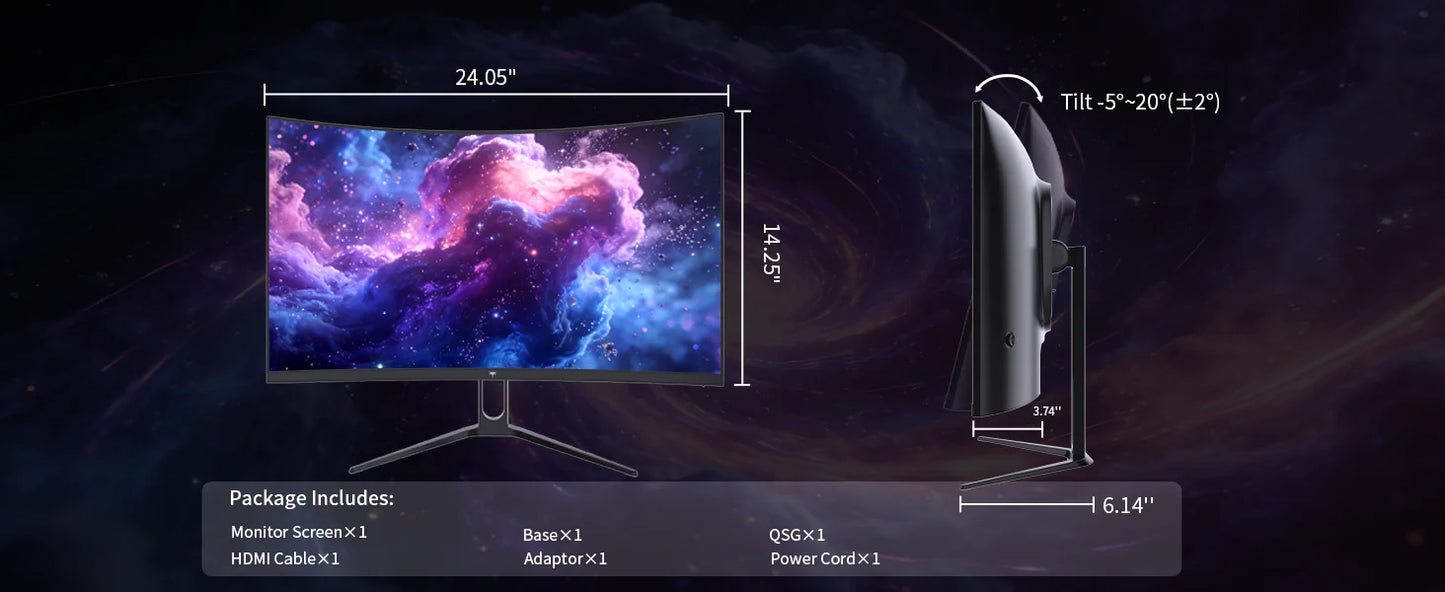 KTC H27S5C Curved Gaming Monitor HDR400 144Hz Adaptive Sync