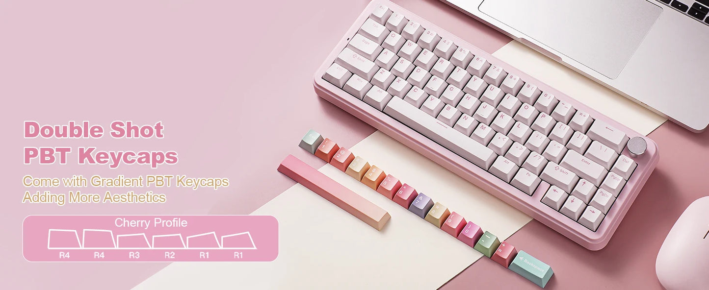 YUNZII B68 Wireless Mechanical Gaming Keyboard Tri Mode Hot Swappable