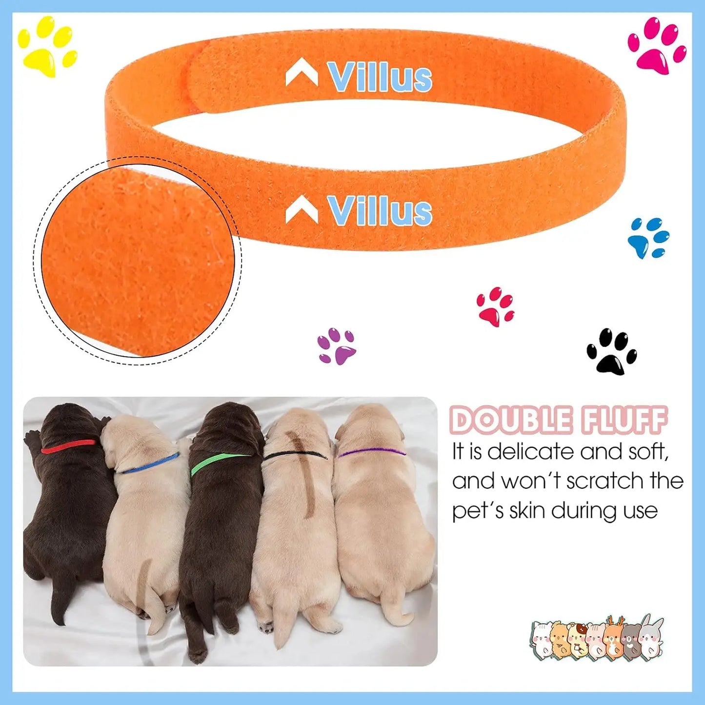 Puppy Whelping Collars Double Sided Adjustable ID Bands