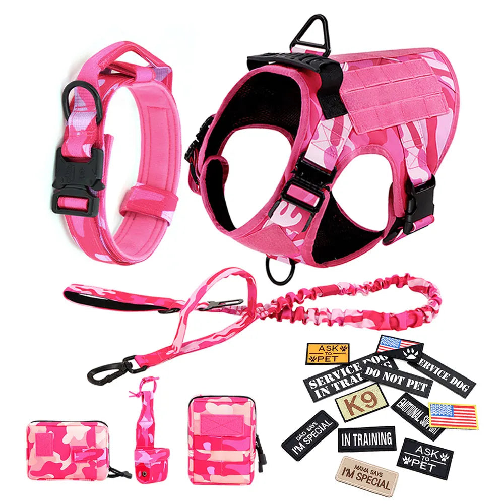 PETRAVEL Dog Harness Tactical Vest Adjustable Padded Nylon