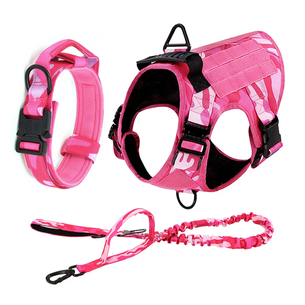 PETRAVEL Dog Harness Tactical Vest Adjustable Padded Nylon
