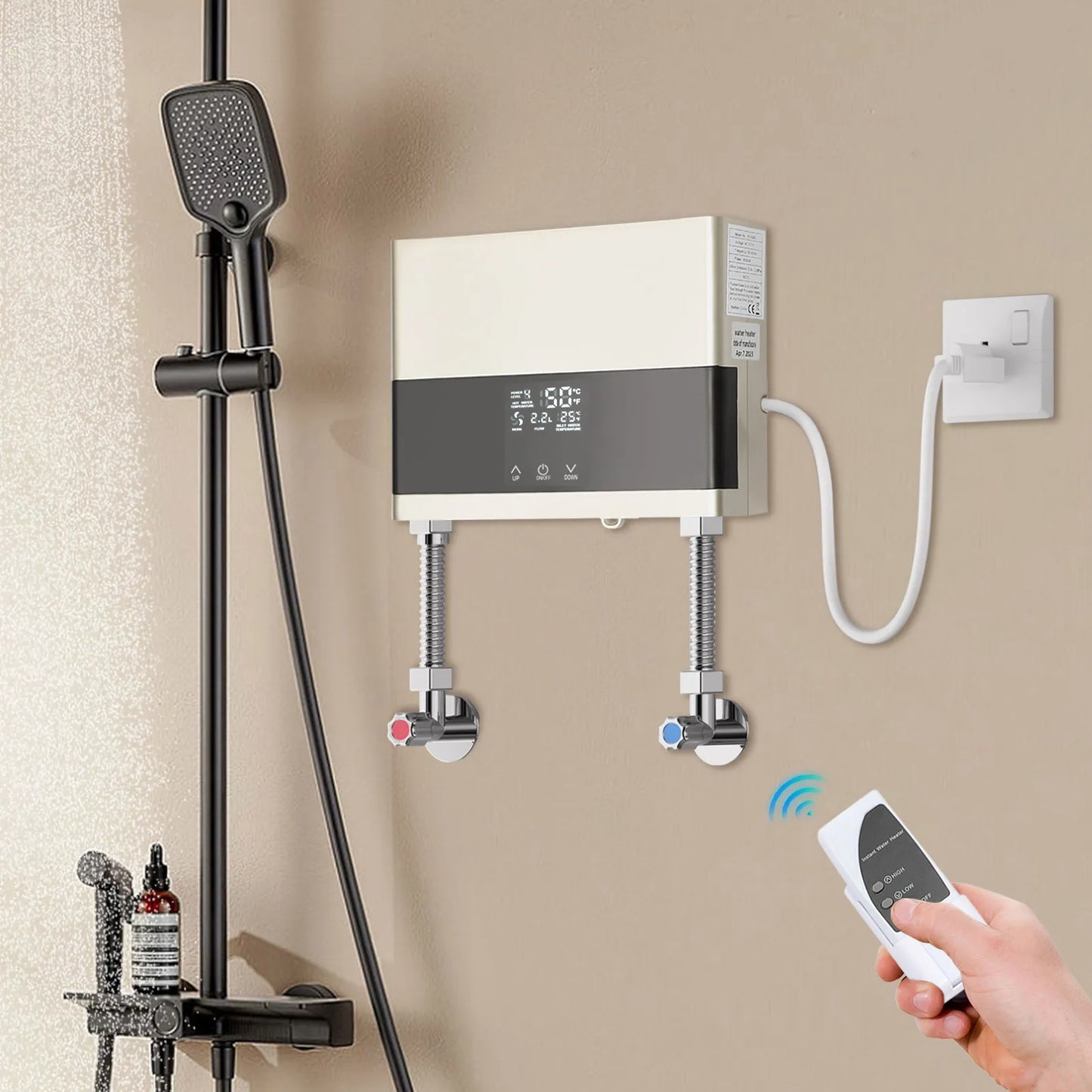 Sweetmile 110V 4000W Mini Electric Water Heater with Remote Control