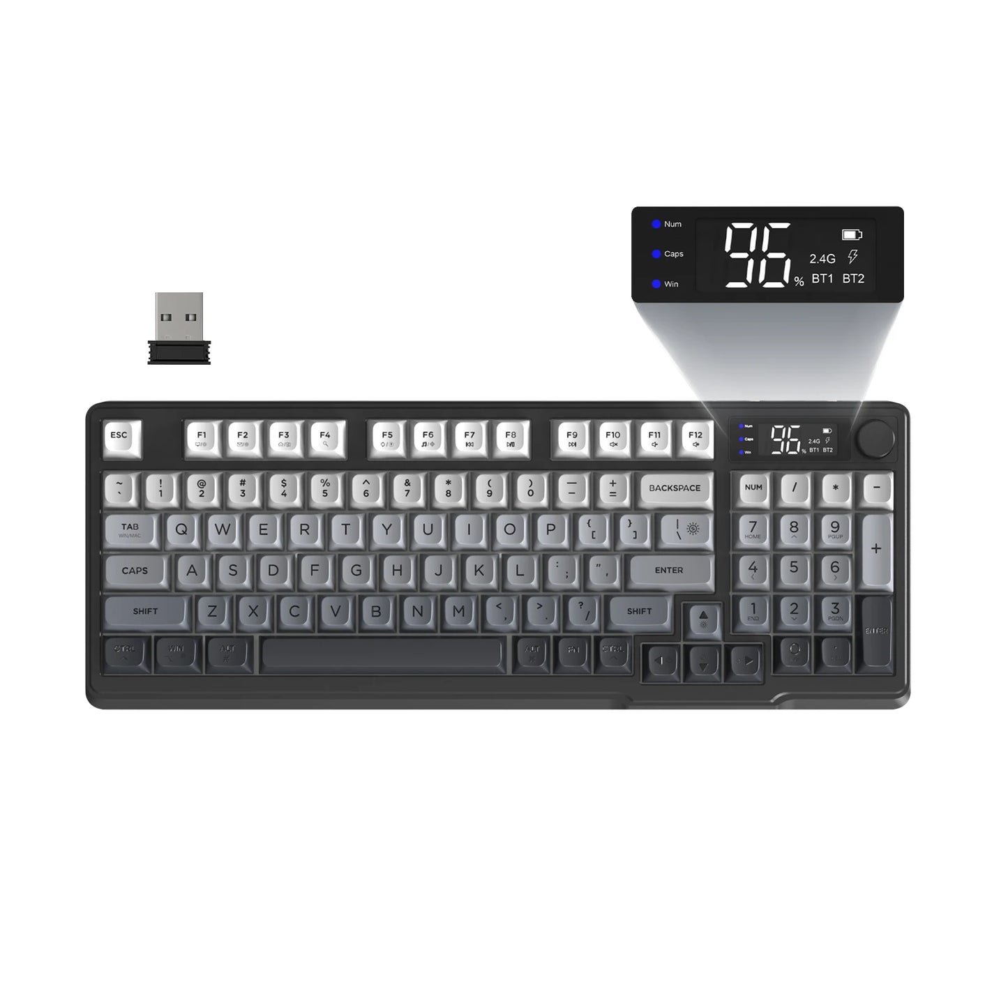 Attack Shark Ziyou Lang Wireless Gaming Keyboard With Display Screen And Knob