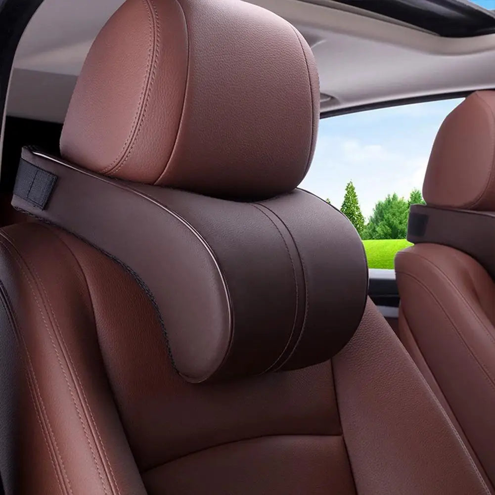 Adjustable Breathable Car Headrest Cushion Memory Cotton Neck Pillow