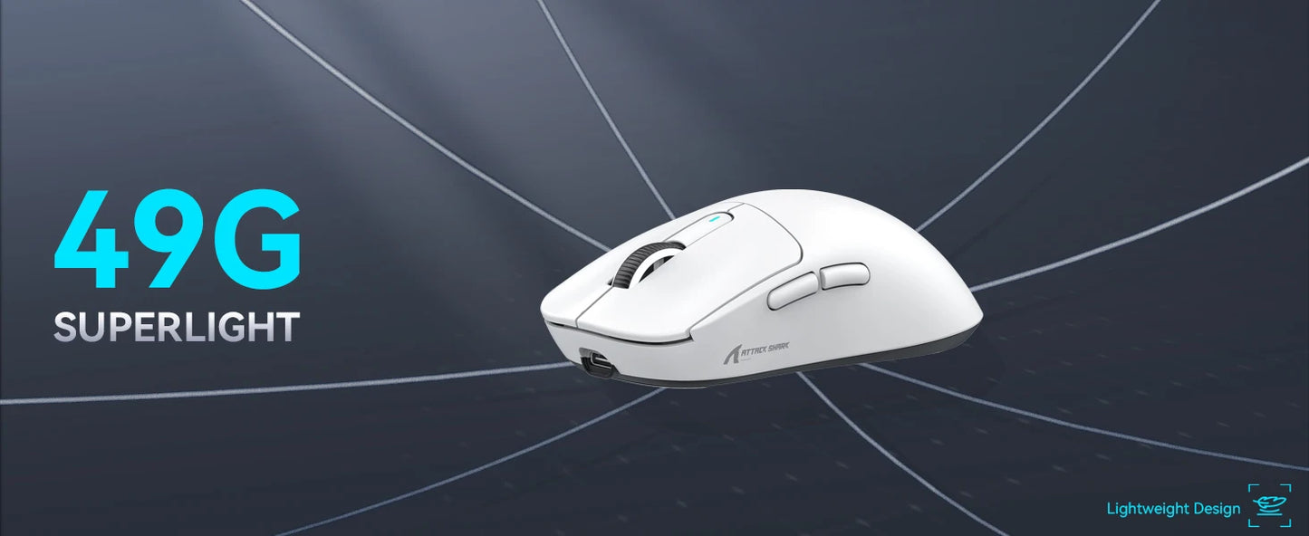 Attack Shark X3 Wireless Gaming Mouse With PAW3395 Sensor