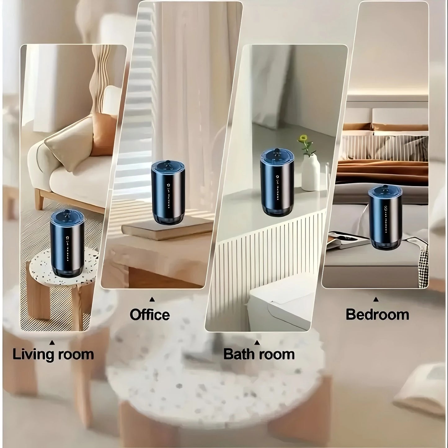 Smart Car Air Freshener With Projector Light USB Rechargeable Diffuser