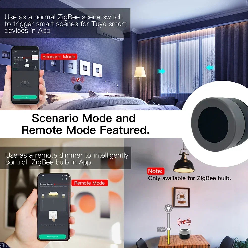 MOES ZigBee Smart Knob Switch Wireless Scene Controller Battery Powered