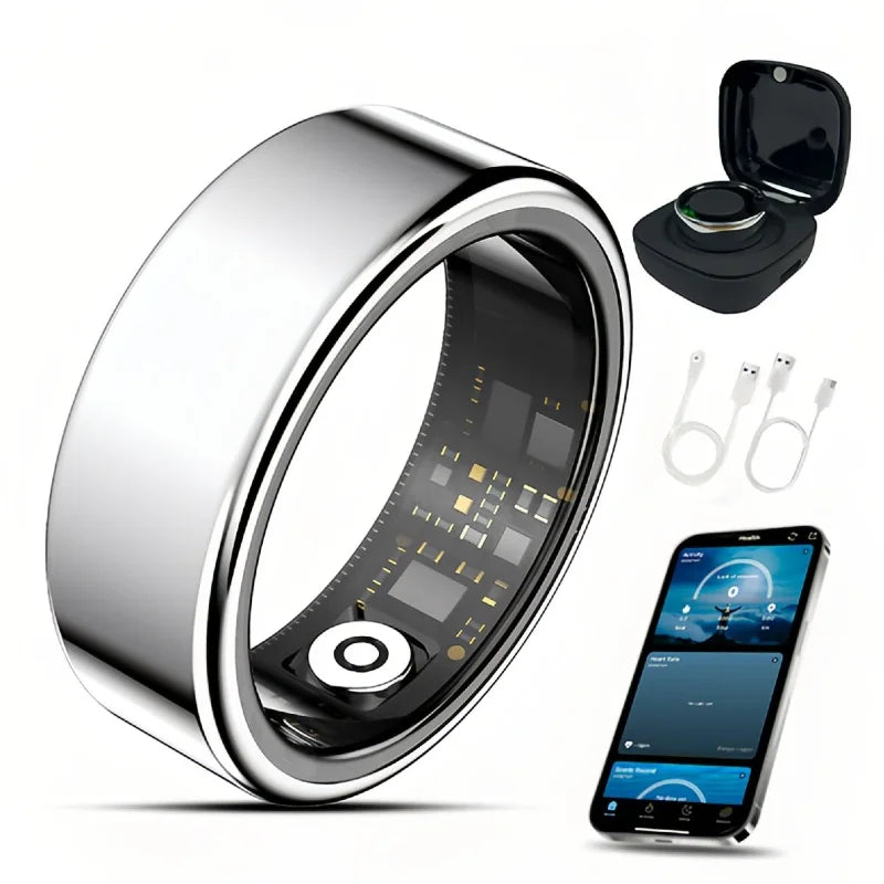 Casatelier Wearable Smart Ring IP68 Waterproof SpO2 Heart Rate Monitor