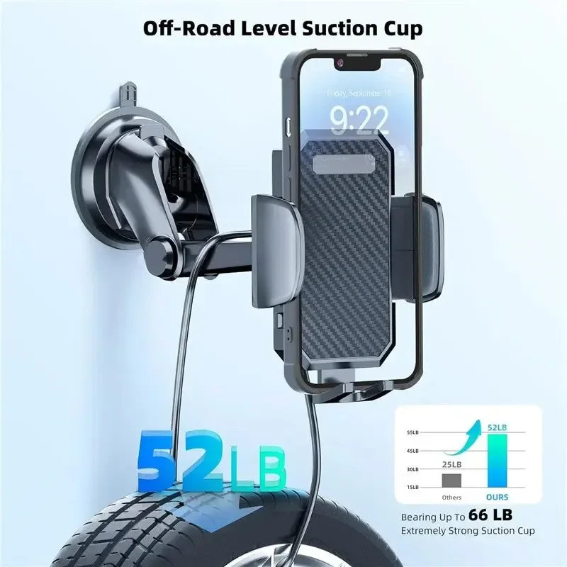 Universal 360 Degree Car Phone Holder With Strong Suction Cup