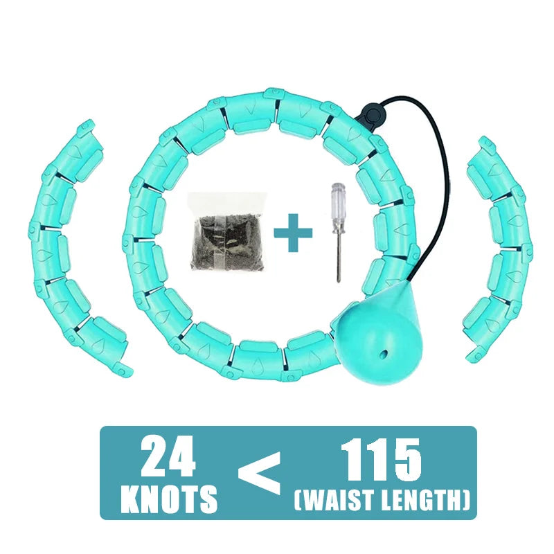 Weighted Fitness Circle Hoops For Adults Adjustable With Detachable Knots