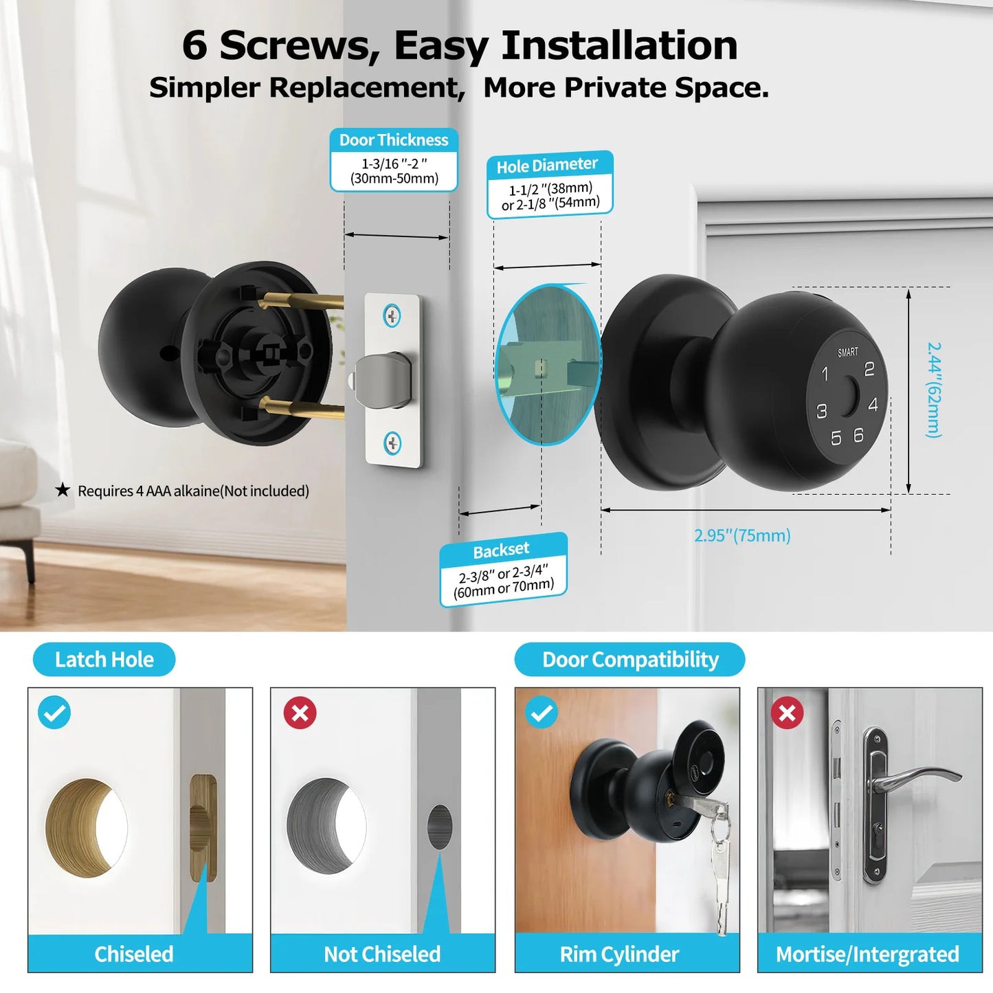 Viladepot Smart Lock With Fingerprint Passcode And App Control