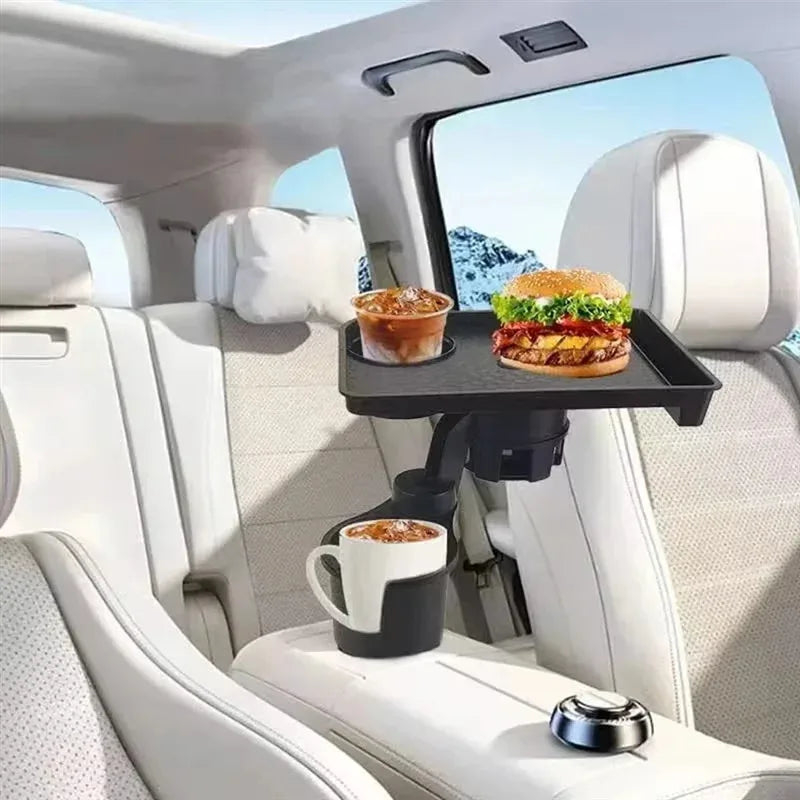 Universal Car Cup Holder Tray 360 Degree Rotating Organizer