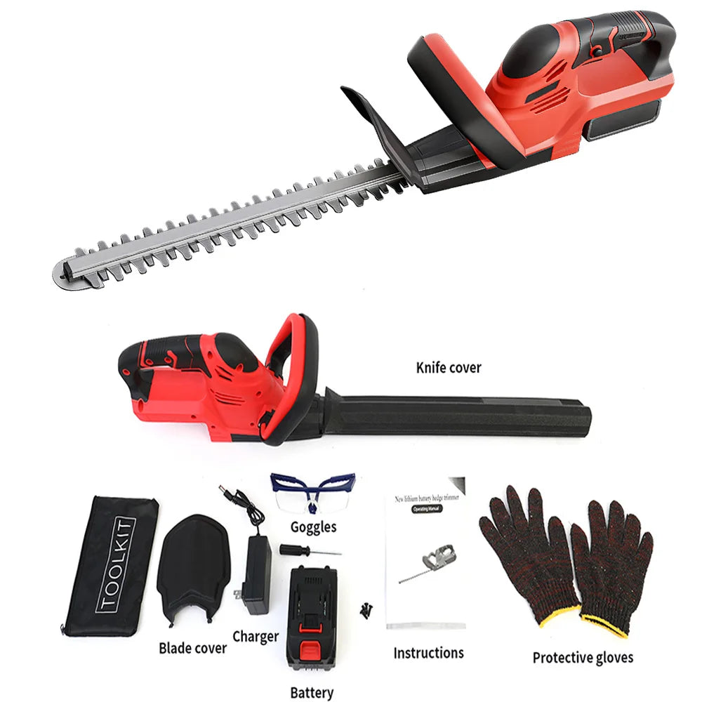 Cordless Hedge Trimmer 22 Inch Electric With Battery Charger