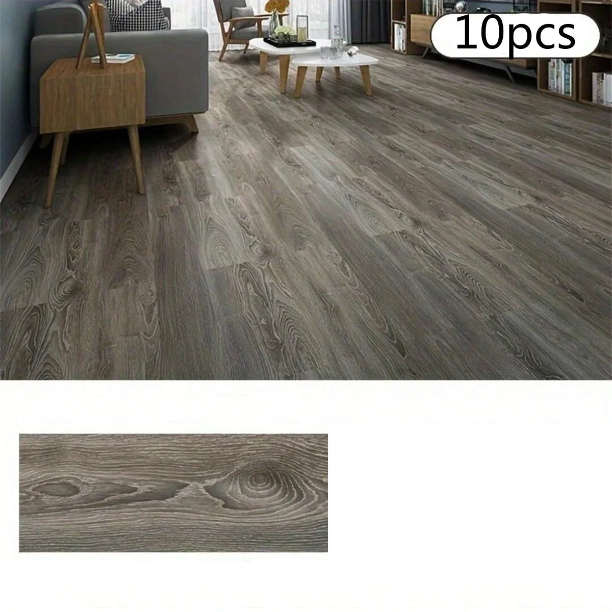 PVC Wood Grain Floor Sticker Set Self-Adhesive Waterproof