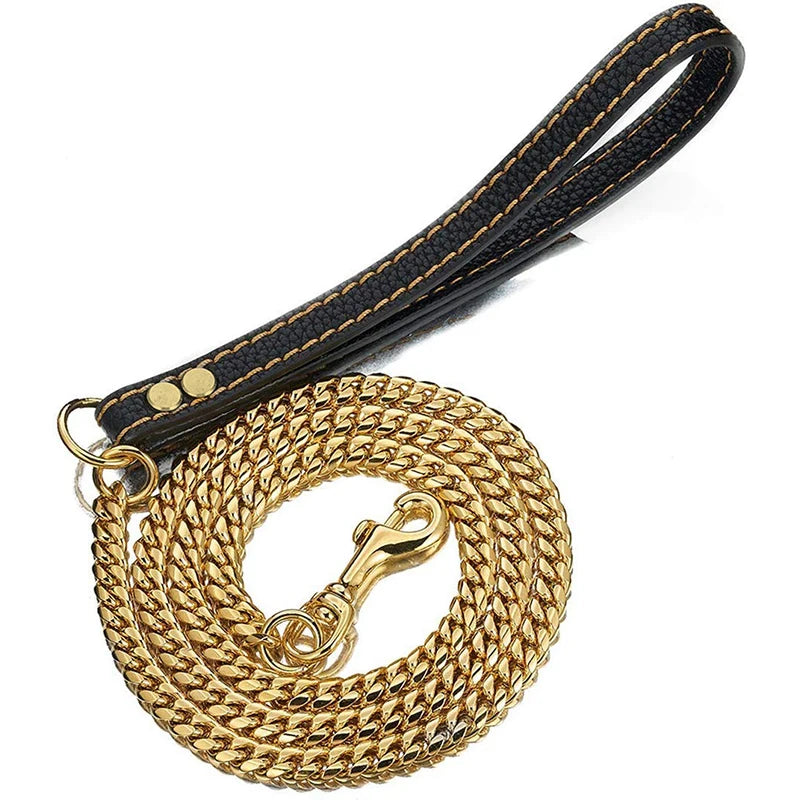 Stainless Steel Chain Collar For Dogs Cuban Link Training