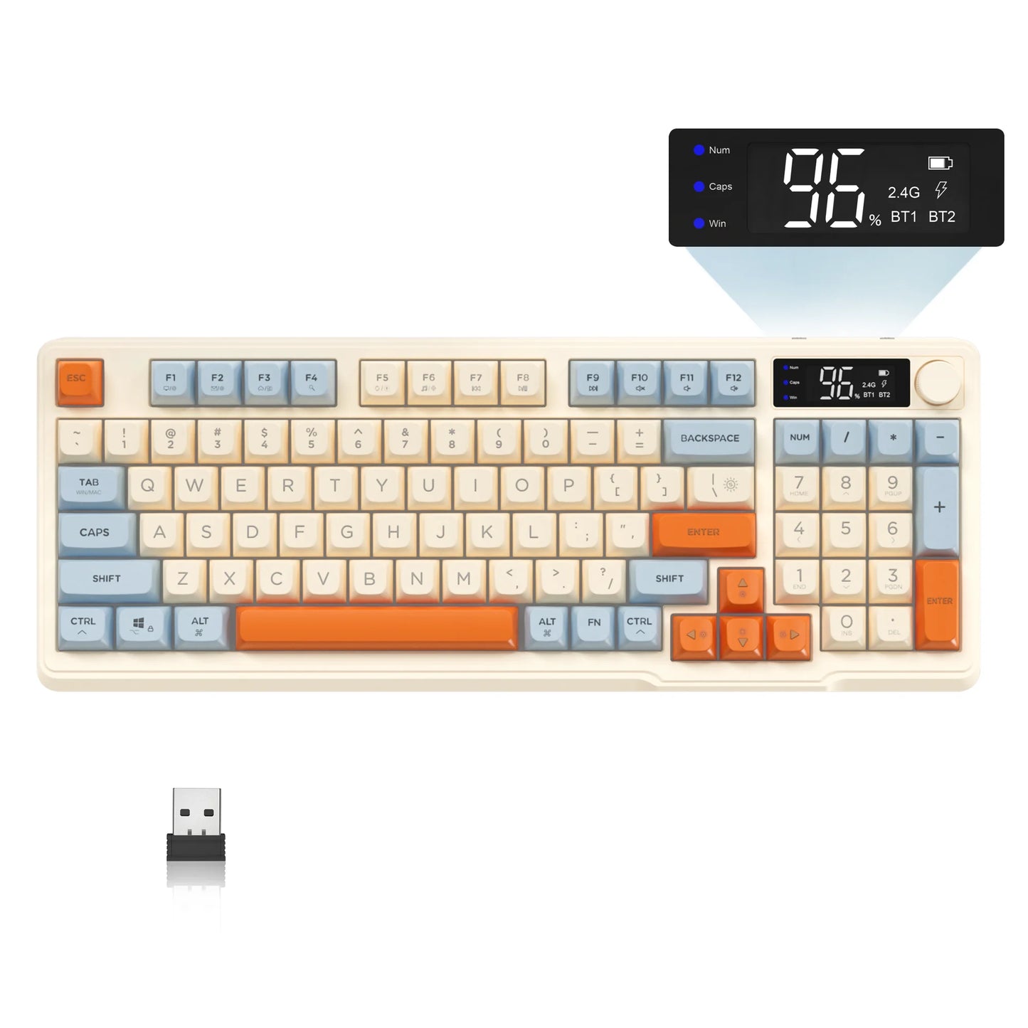 Attack Shark Ziyou Lang Wireless Gaming Keyboard With Display Screen And Knob
