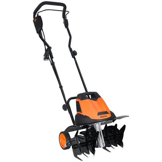SucceBuy 12 Amp Electric Tiller Corded Cultivator With Steel Tines