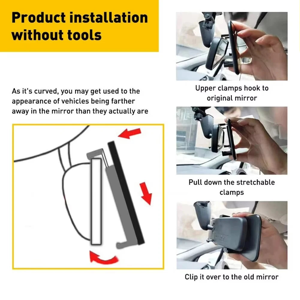 Interior Car Baby Mirror With Wide Angle Rear View Mirror