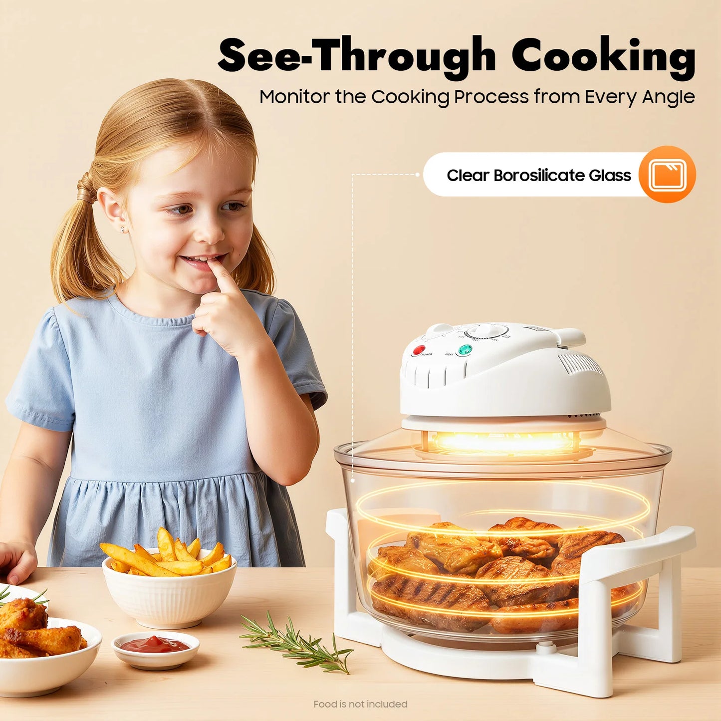 Visual Air Fryer With 360 Degree Hot Air Circulation