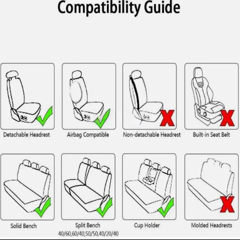Universal 5-Seat PU Leather Car Seat Cover Waterproof
