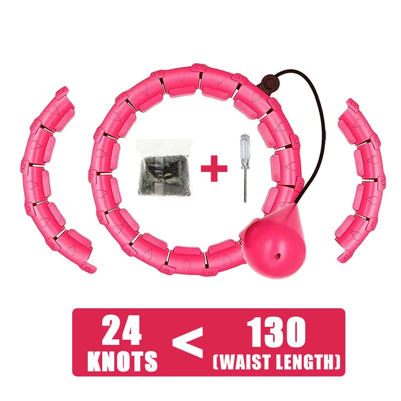 Weighted Fitness Circle Hoops For Adults Adjustable With Detachable Knots