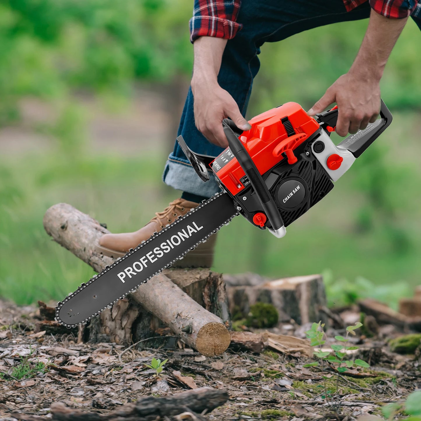 Handheld Gasoline Chainsaw for Gardens, Farms and Ranches