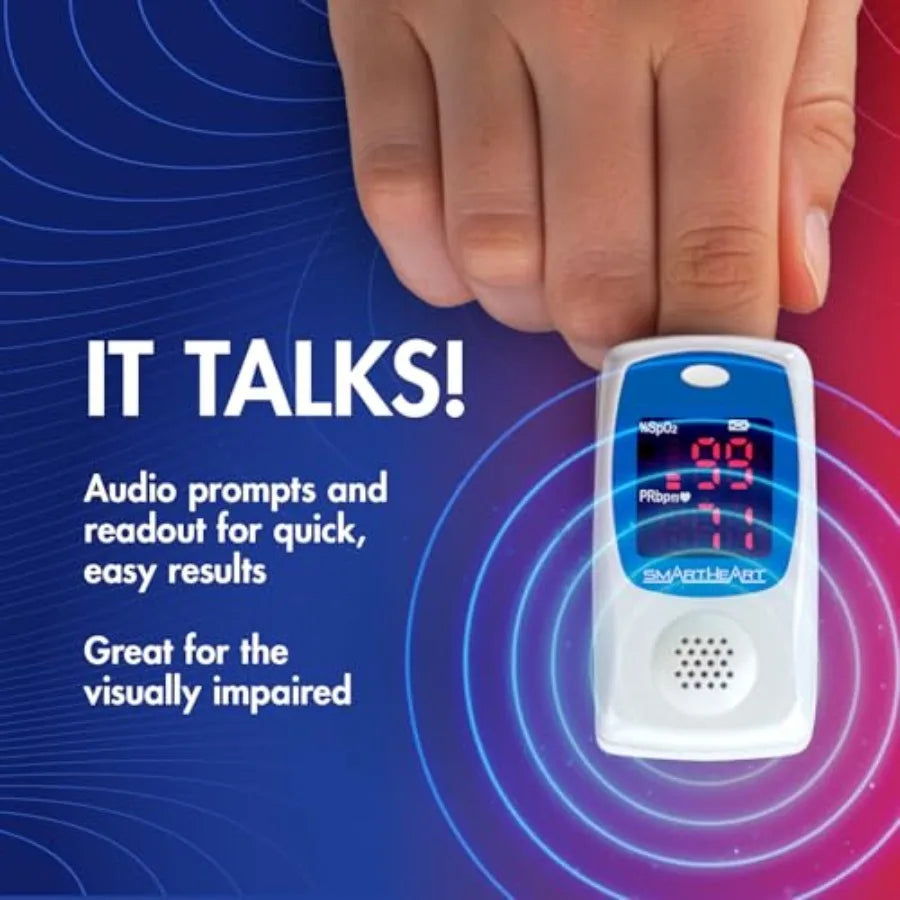 SmartHeart Fingertip Pulse Oximeter For Accurate Oxygen Saturation Readings