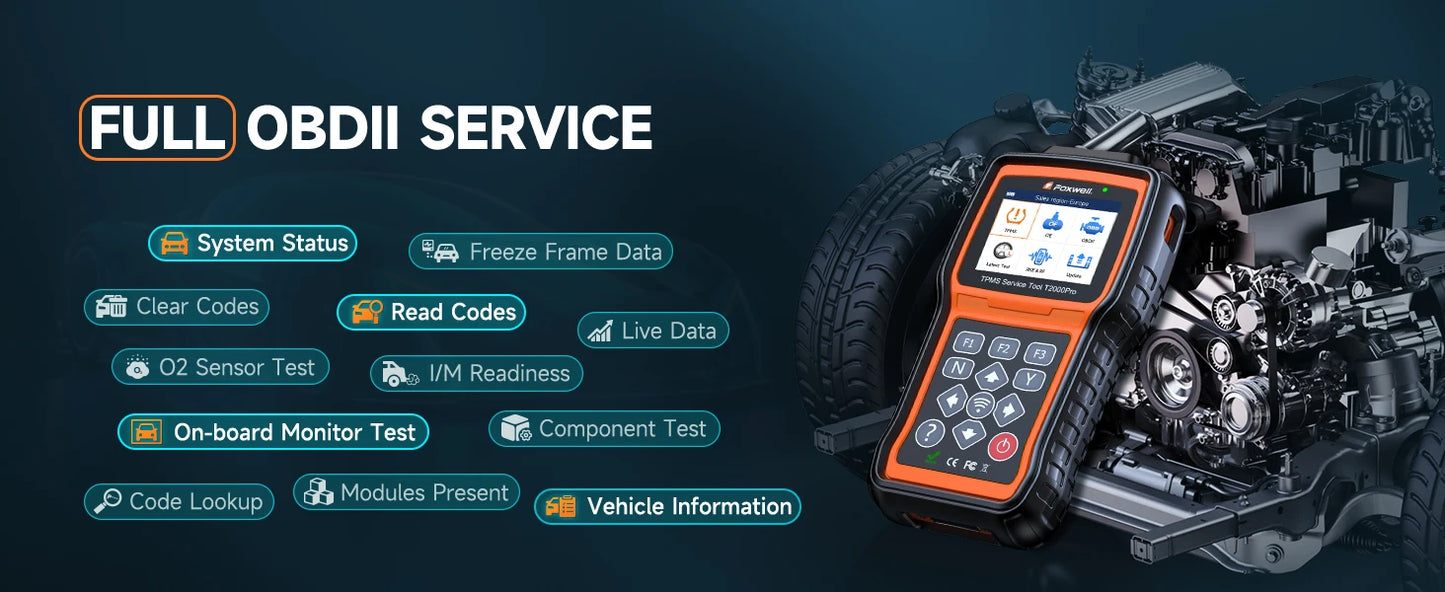 Foxwell T2000 Pro TPMS Relearn Tool For Auto Diagnostics