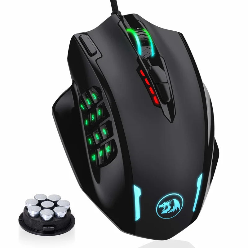 Redragon M908 RGB Backlit Gaming Mouse With 18 Programmable Buttons