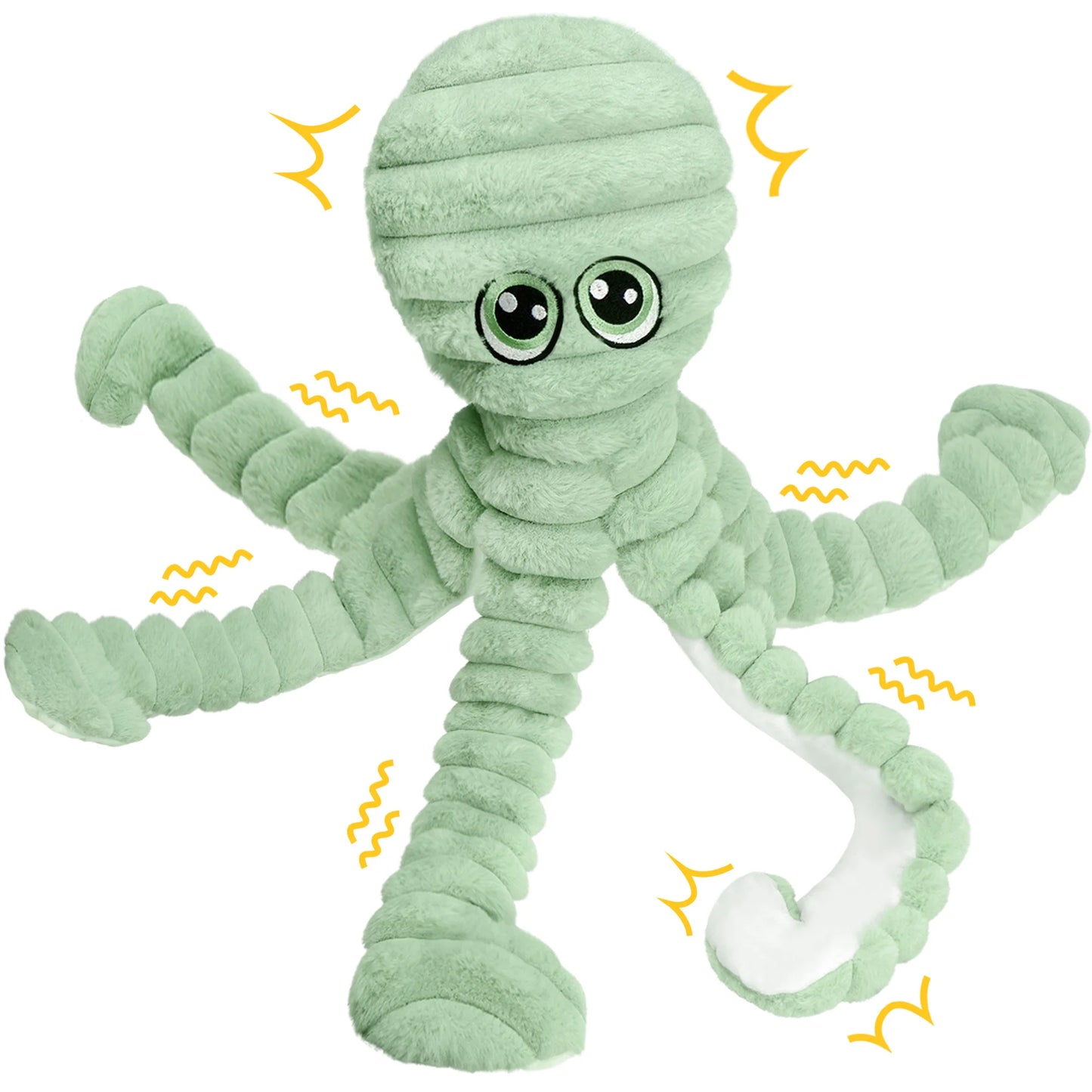 Octopus Design Squeaky Plush Dog Toy Grinding Teeth