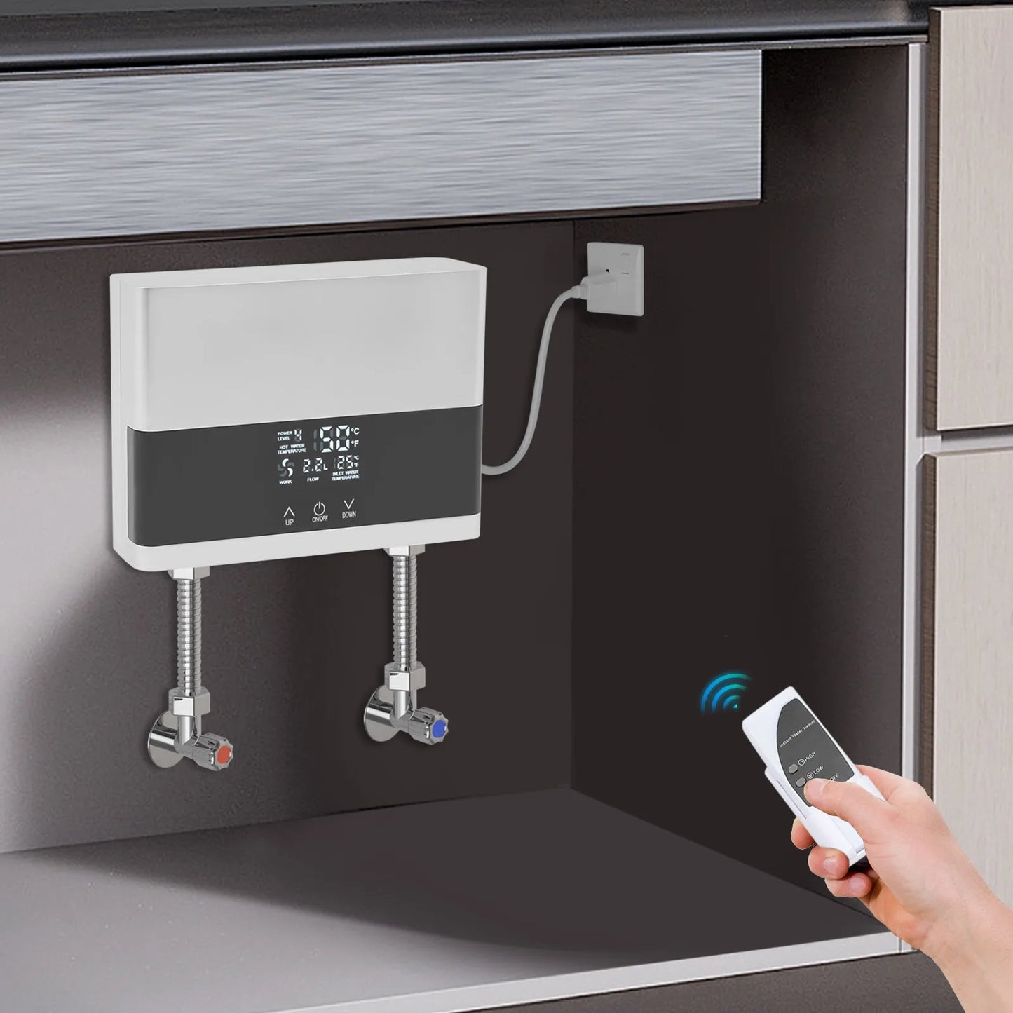 Sweetmile 110V 4000W Mini Electric Water Heater with Remote Control