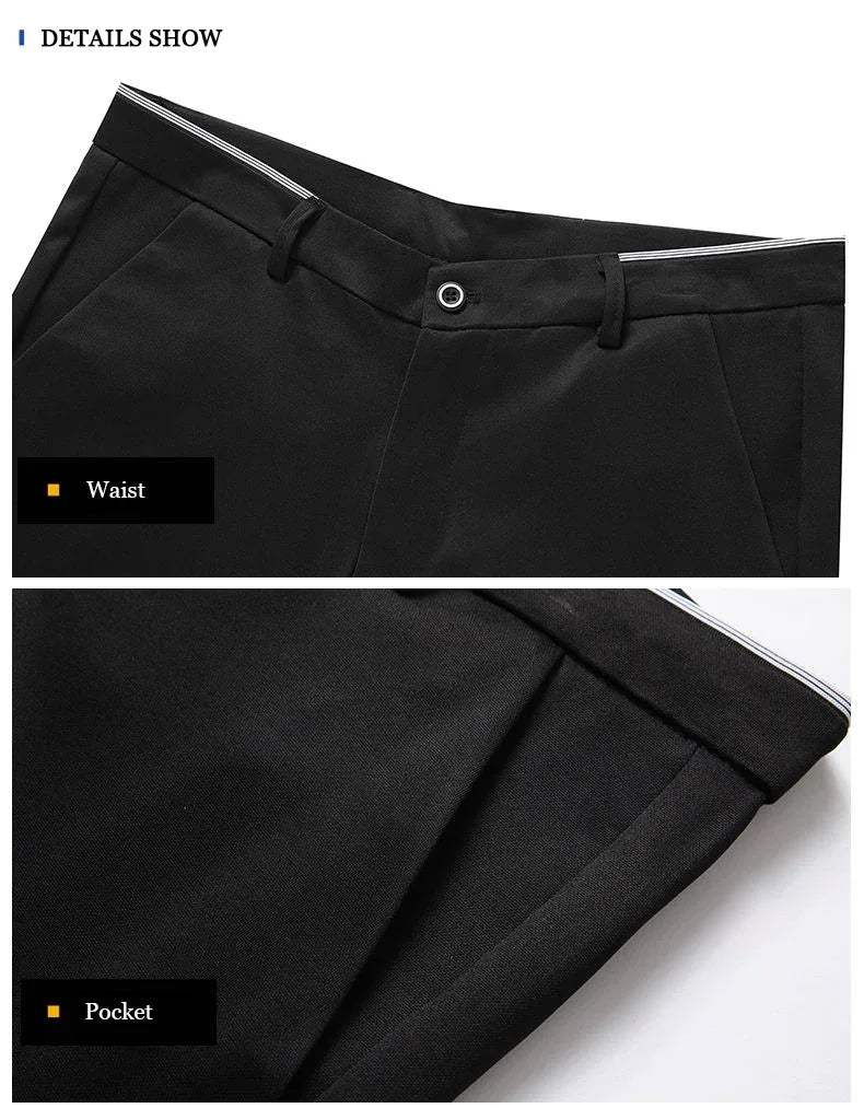 GOZBKF Mens Spring Autumn Business Dress Pants For Office