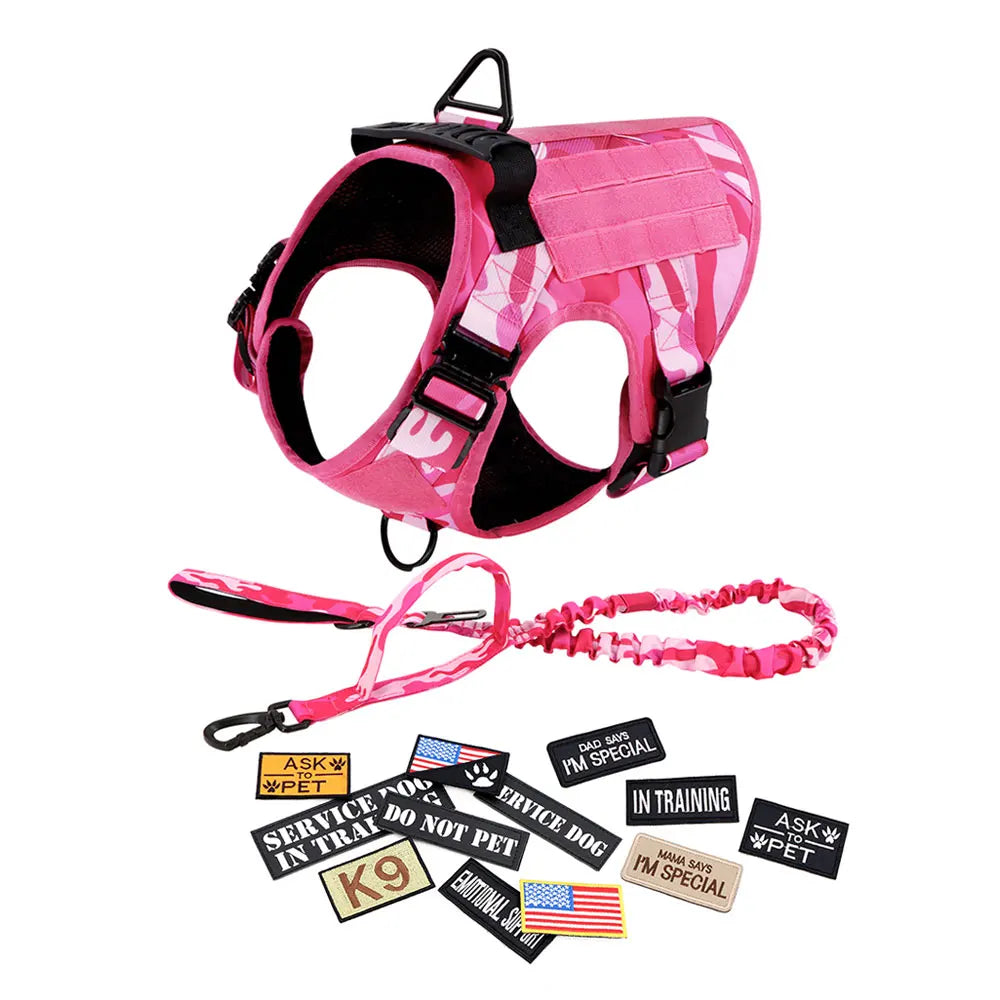 PETRAVEL Dog Harness Tactical Vest Adjustable Padded Nylon