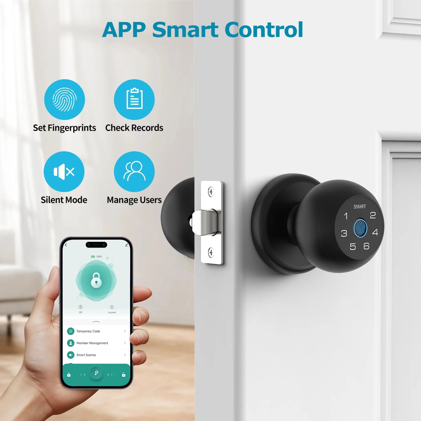 Viladepot Smart Lock With Fingerprint Passcode And App Control