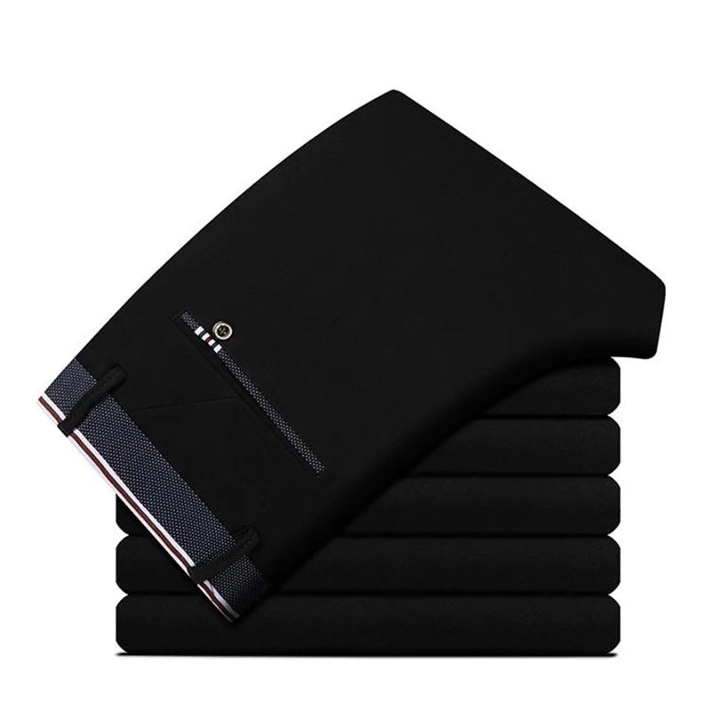 GOZBKF Mens Spring Autumn Business Dress Pants For Office