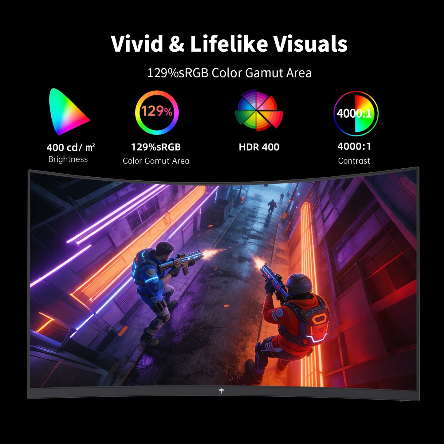 KTC H27S5C Curved Gaming Monitor HDR400 144Hz Adaptive Sync