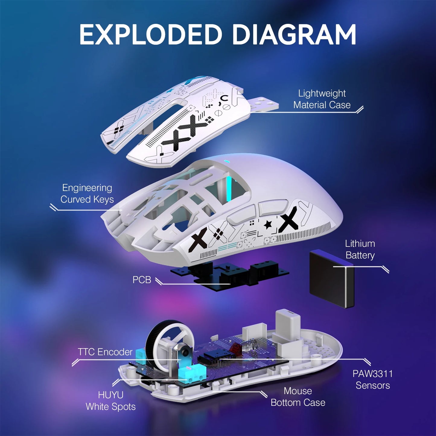 Attack Shark X11 Wireless Gaming Mouse With PAW3311 Sensor