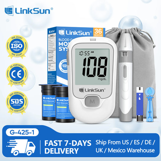 Linksun Blood Glucose Monitor G-425-1 Diabetes Testing Kit