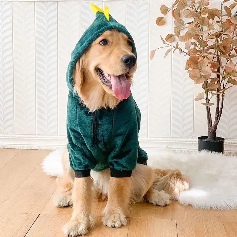 Dog Pajama Coat Hoodie Winter Fleece For Dogs Cozy Warm