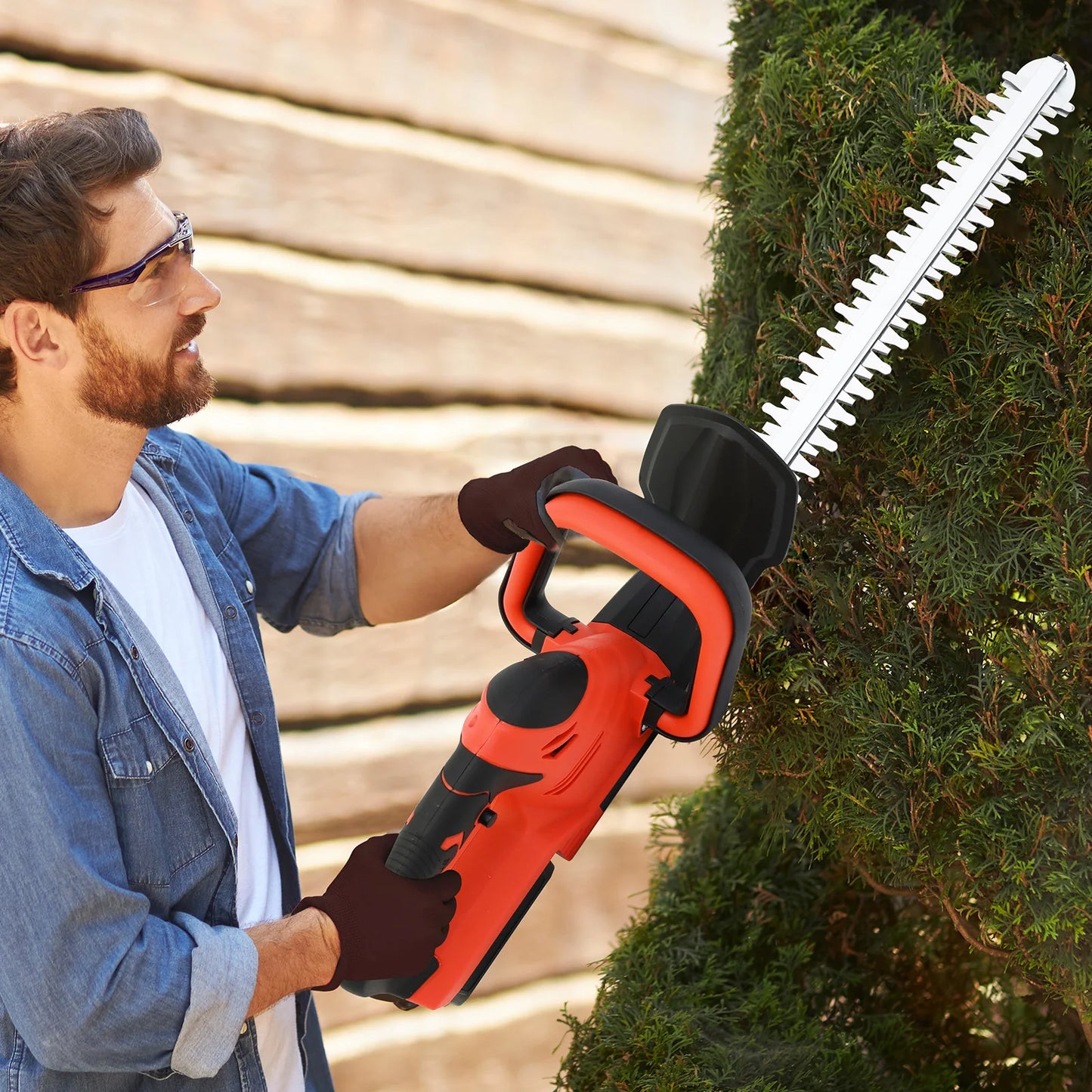 Cordless Hedge Trimmer 22 Inch Electric With Battery Charger