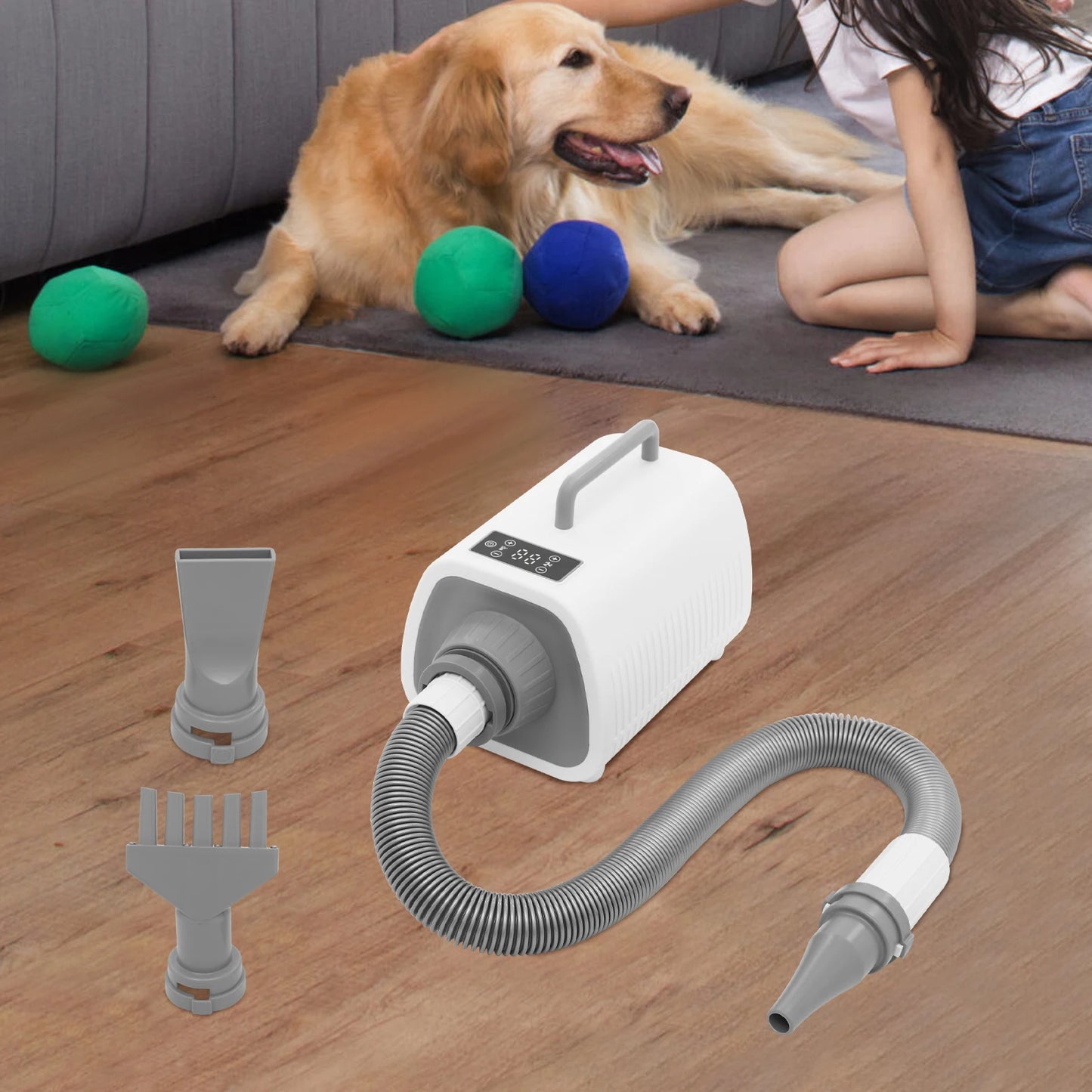 Nine Speeds Pet Dog Hair Dryer With Adjustable Temperature