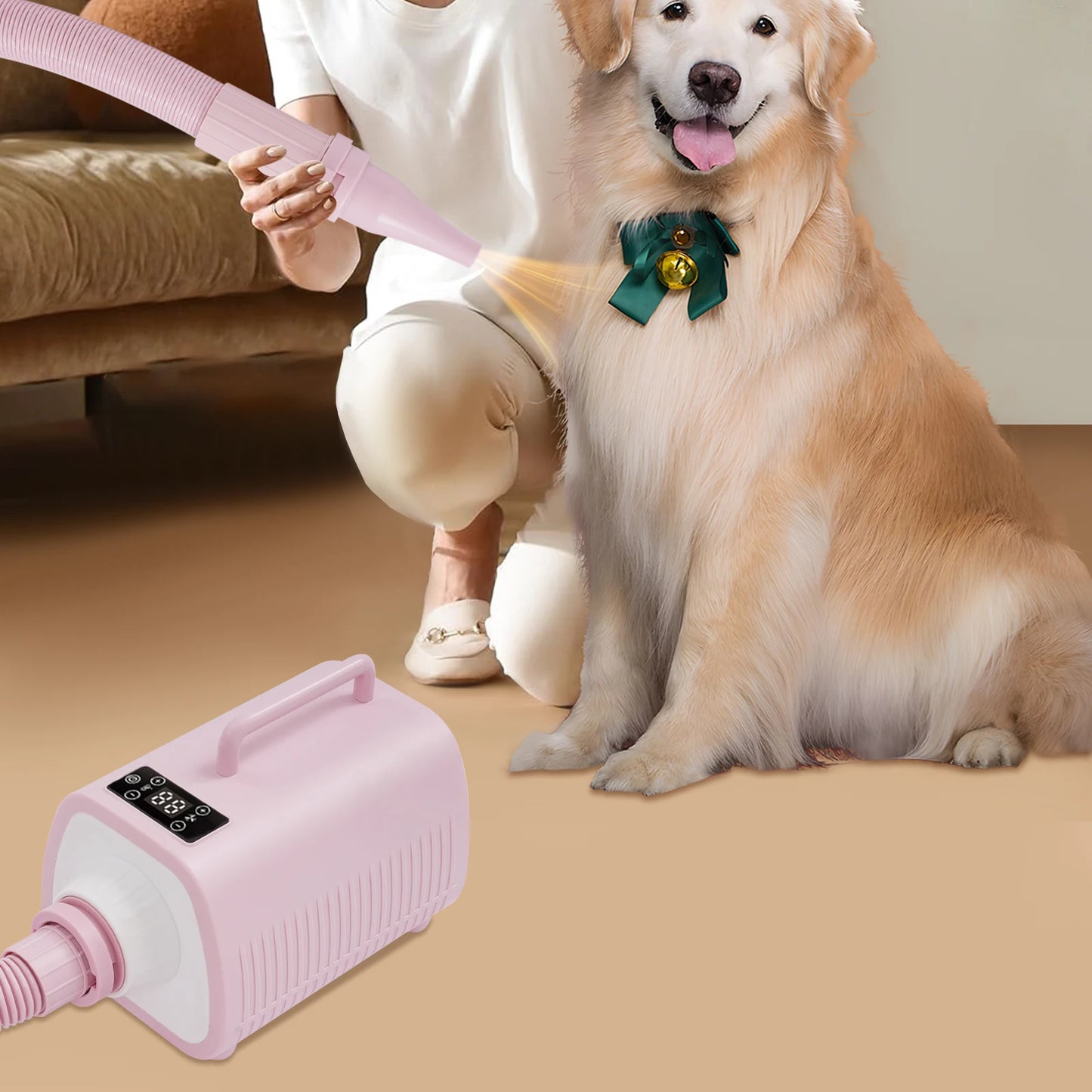 Nine Speeds Pet Dog Hair Dryer With Adjustable Temperature