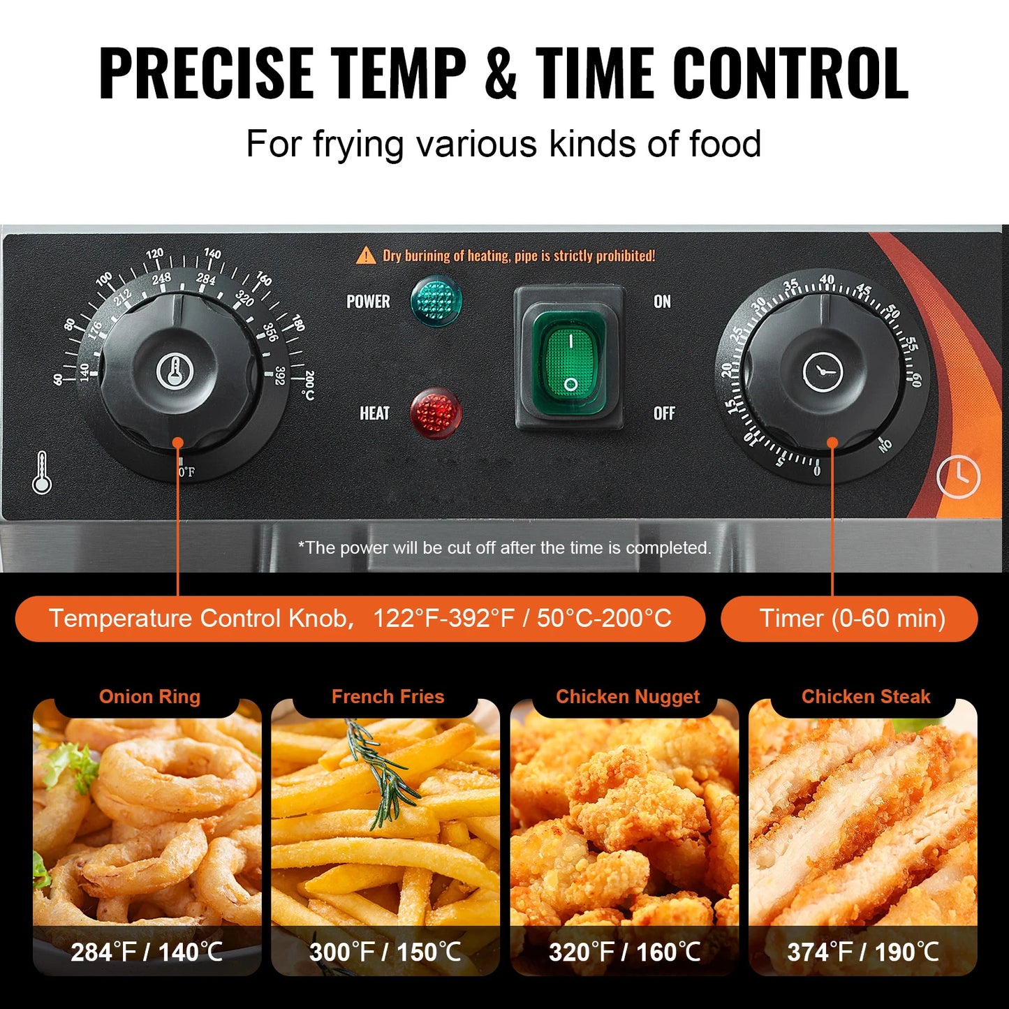 SucceBuy Dual Tank Electric Deep Fryer For Commercial Countertop