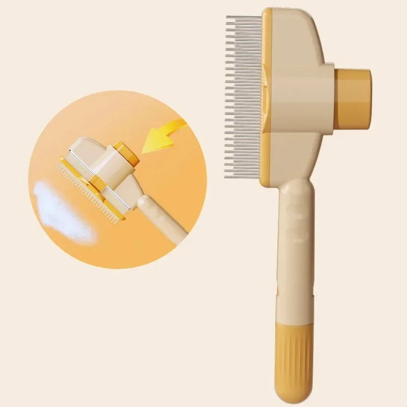 Self Cleaning Dog Comb Pet Hair Remover Massage Grooming Brush
