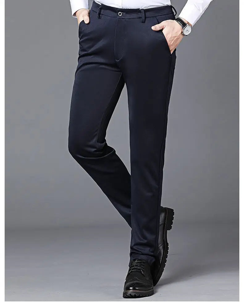 GOZBKF Mens Spring Autumn Business Dress Pants For Office
